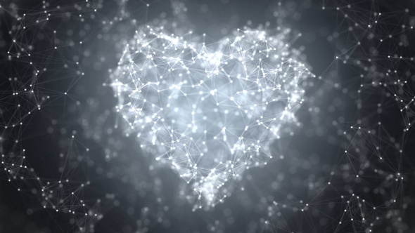 Silver Plexus Valentine's Day Heart 4K