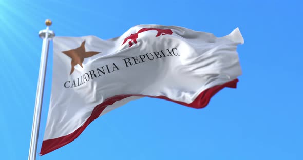 The Bear Flag, original flag of the California Republic, United States alt