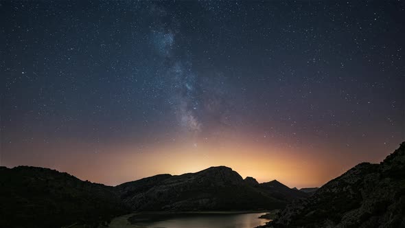 Palma De Mallorca Spain Timelapse / The Milky Way