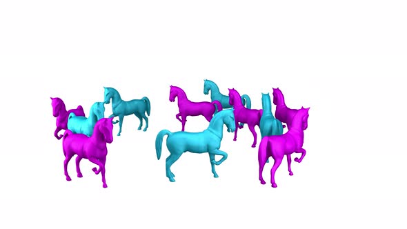 Animated Carousel Horses 4K Looped