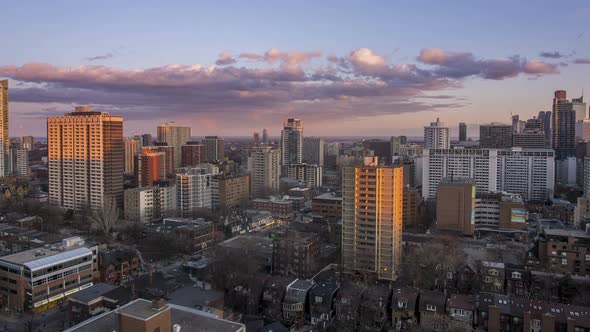 Toronto, Canada - Timelapse  - The East of Toronto at Sunset