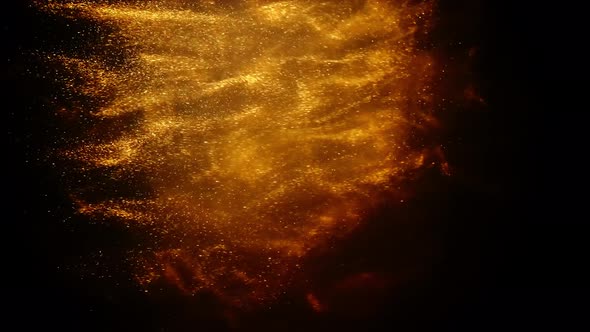 Abstract Bronze Paint . Shooting on a Black Background alt