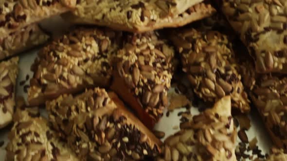 Paleo Crackers with Seeds Homemade Healhy Food Vegan Vegetarian and Diet