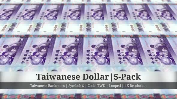Taiwanese Dollar | Taiwan Currency - 5 Pack | 4K Resolution | Looped alt