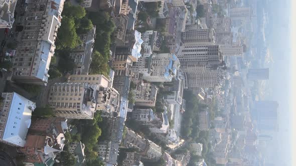 Vertical Video  Kyiv Ukraine Aerial View of the City alt