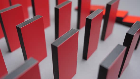 Butterfly Effect Dominos Falling Down. Falling Domino Background. Economic Crisis. Financial alt