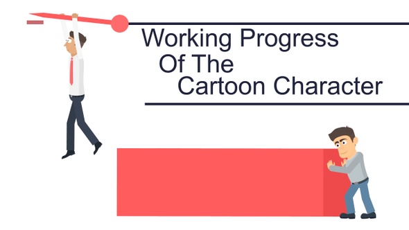 Working Progress Of The Cartoon Character