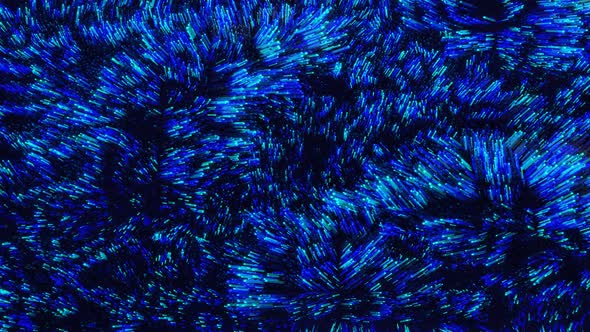 Waves of Blue Color Runs Along Glow Blocks Form a Beautiful Pattern on Waving Surface Like Garland alt