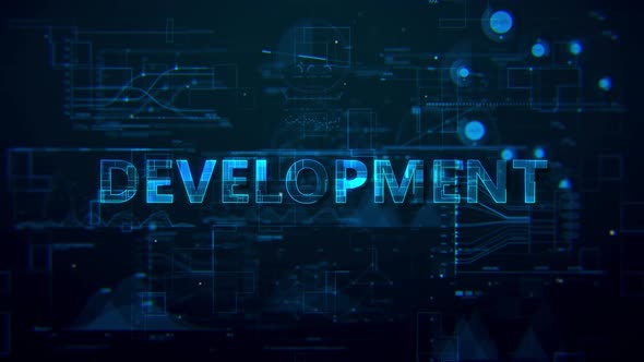 Development Digital Data Text 4k 