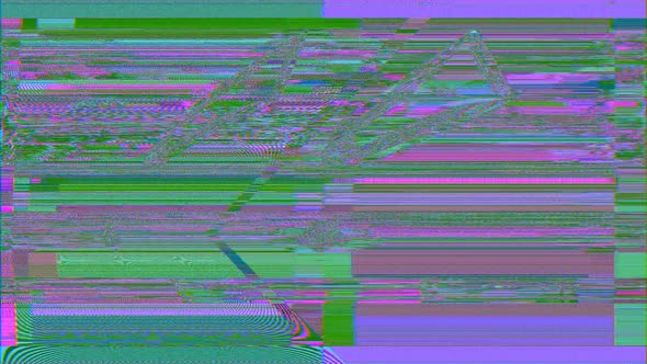 Glitchy Geometrical Scifi Dreamy Holographic Background
