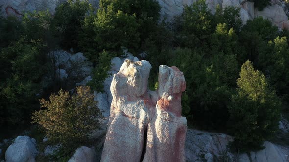 Flight Over Natural Rock Formation Fenomen  Stone Wedding  alt