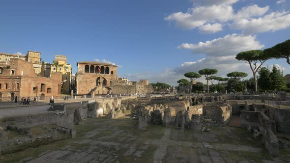 Panoramic view of Roman ruins