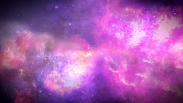 02 Space Nebula With Galaxy HD alt