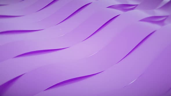 3d Wavy Band Surface Purple