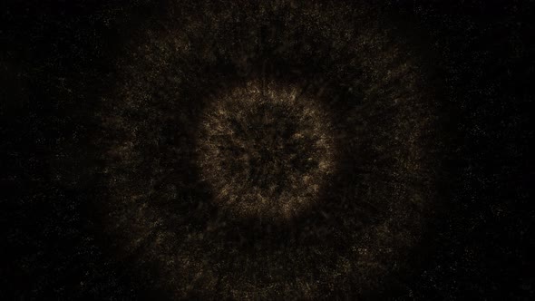 Glittering Gold Particles on a Black Background Animation