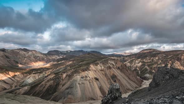 Clouds Move Over the Mountains in Iceland alt