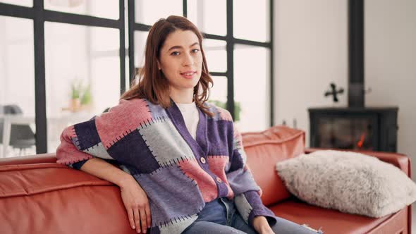 Attractive Female Posing at Home alt