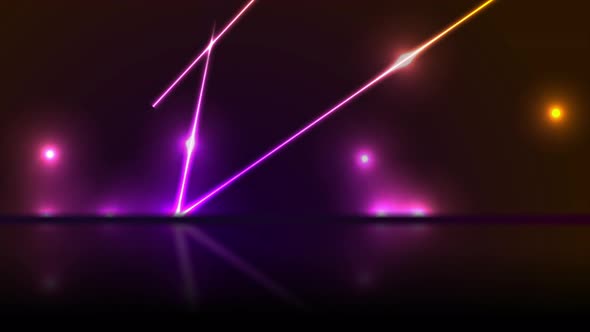 Purple Orange Neon Laser Lines