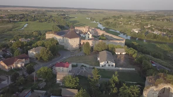 Ruined Medzhybizh Castle Situated at Southern Bug River, Ukraine alt