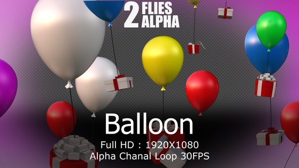 Balloon Gift Box by 1080P_TH | VideoHive