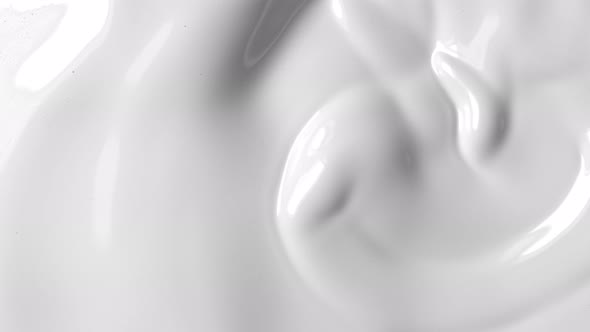Super Slow Motion Shot of Swirling White Fluid Background at 1000Fps alt