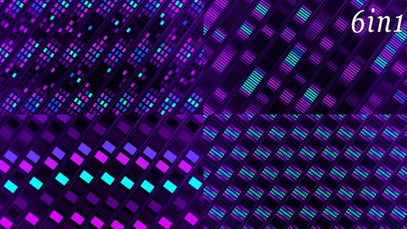 Neon Led Wall - VJ Loop Pack (6in1) alt
