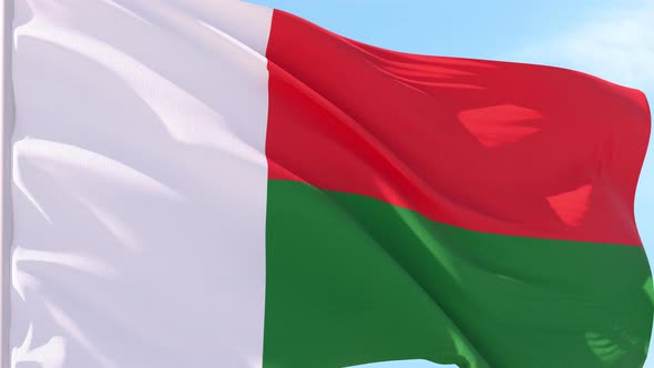 Madagascar Flag Looping Background