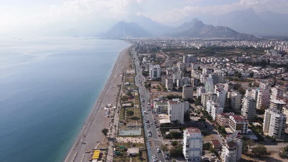 Antalya, Turkey - a Resort Town on the Seashore. Aerial View alt