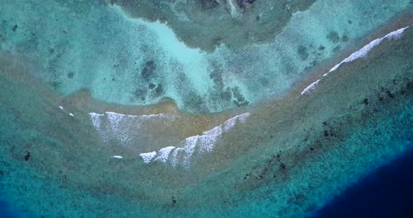 Beautiful overhead abstract view of a summer white paradise sand beach and turquoise sea background  alt