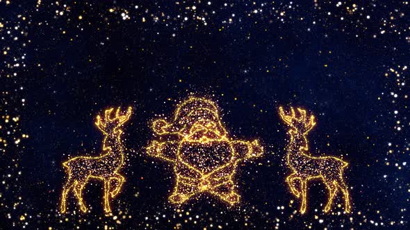 The Festive Glitter With Santa And Reindeer 02