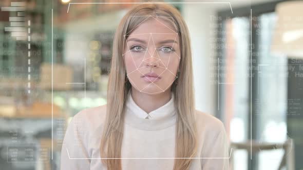 Face Recognition, Access Granted To Young Woman alt