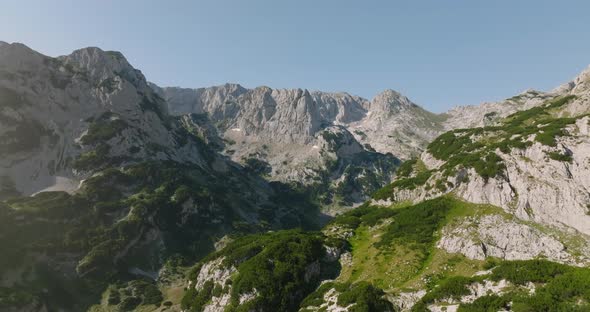 durmitor mountain range aerial view alt