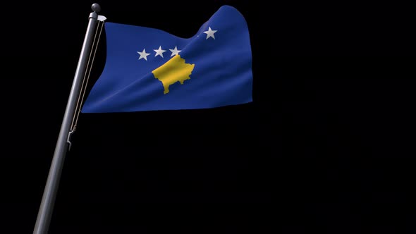 Kosovo Flag With Alpha Channel  4K alt