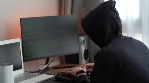 A Hacker in a Hood Types Program Code