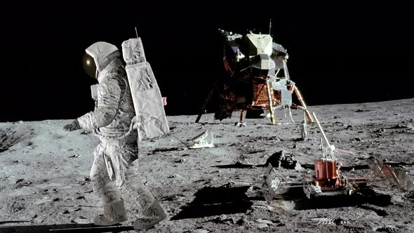 Astronaut Dancing on the moon