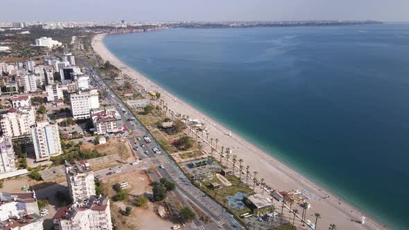 Aerial View Antalya Turkey  Resort Town Seashore alt