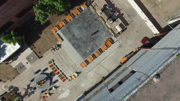 Girl Photographer From A Height