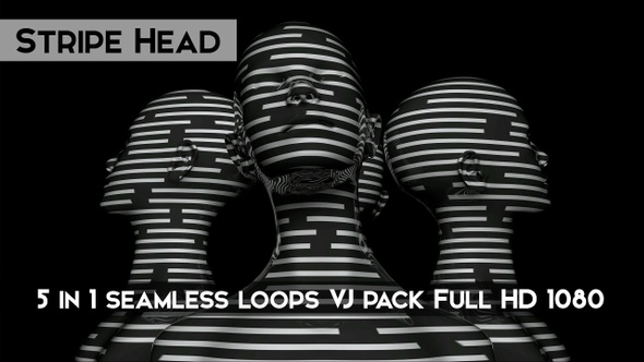 Stripe Head VJ Loops