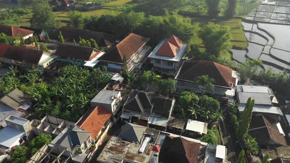 aerial view of a residential corner in the city of Malang