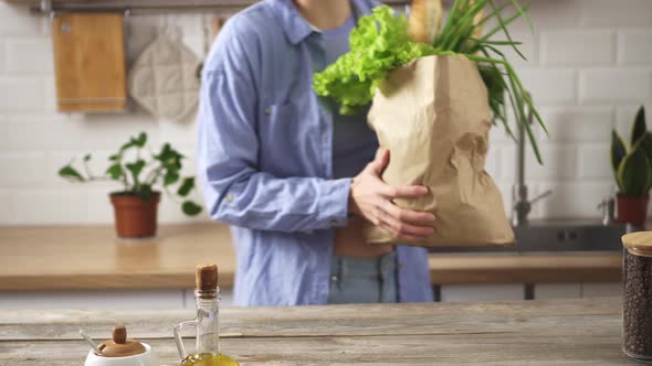 Healthy Eating Vegetables. Package Of Fresh Greens Vegetables, Sports, Proper Nutrition alt