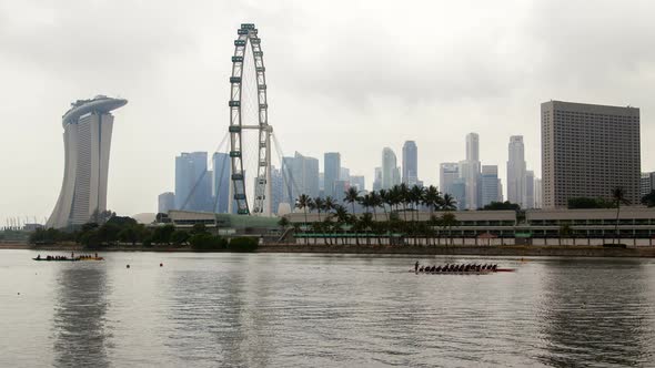 Time Lapse Beautiful at Marina Bay Singapore City Skyline alt