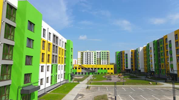 New Neighborhood, New Multi Storey Residential Buildings.  alt