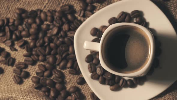 Coffee Cup and Coffee Beans alt