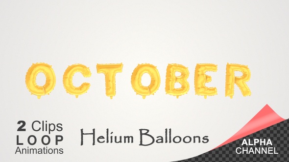 October Month Celebration Helium Balloons