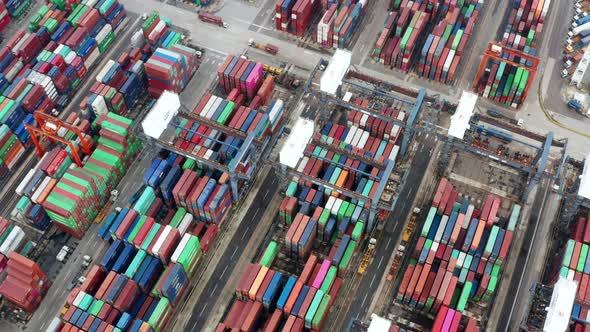 Cargo Container Port In Hong Kong By Leungchopan 