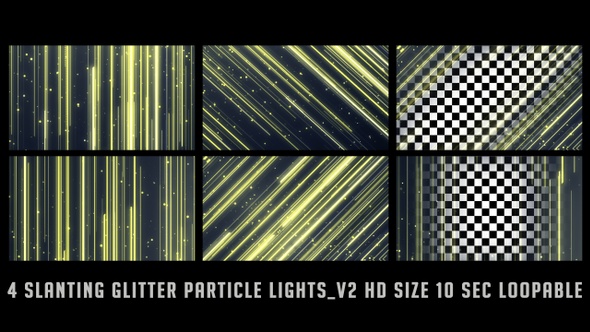 Slanting Glitter Particle Lights Yellow V02