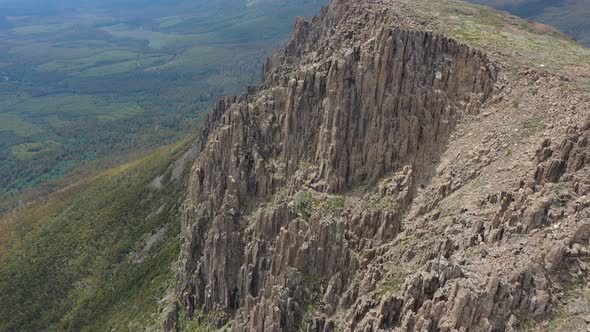 Summit of Mount Field West, Mount Field, Tasmania, Australia Aerial Drone 4K alt