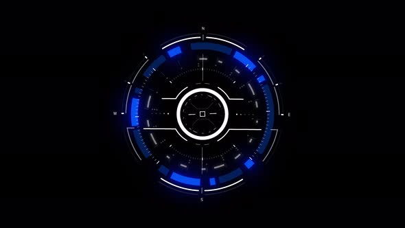 Futuristic HUD element looped animation