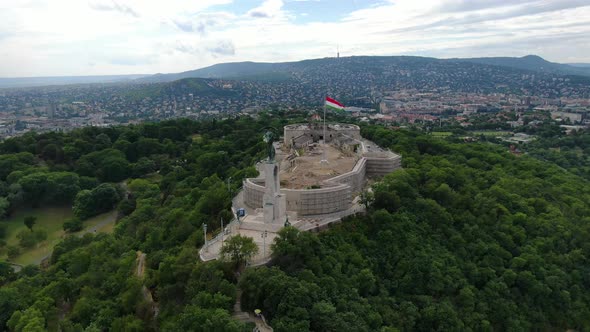 Citadella, fortification located on the top of Gellert Hill in Budapest, Hungary alt