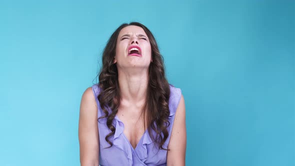 Hysterical Outburst Crying Woman Meme Expression alt